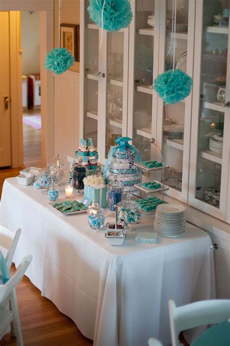 tiffany blue baby shower centerpieces